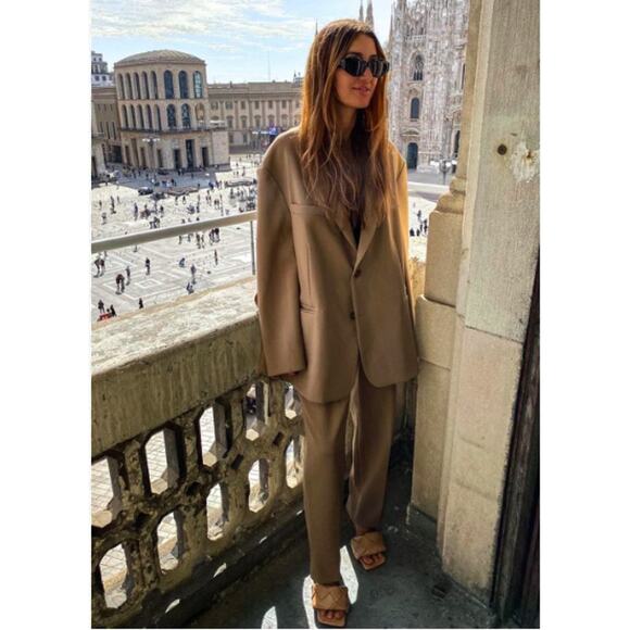 Alberto Cardinali Tan/Beige Jacket and Vest Oversize Look 42L - Picture 6 of 13